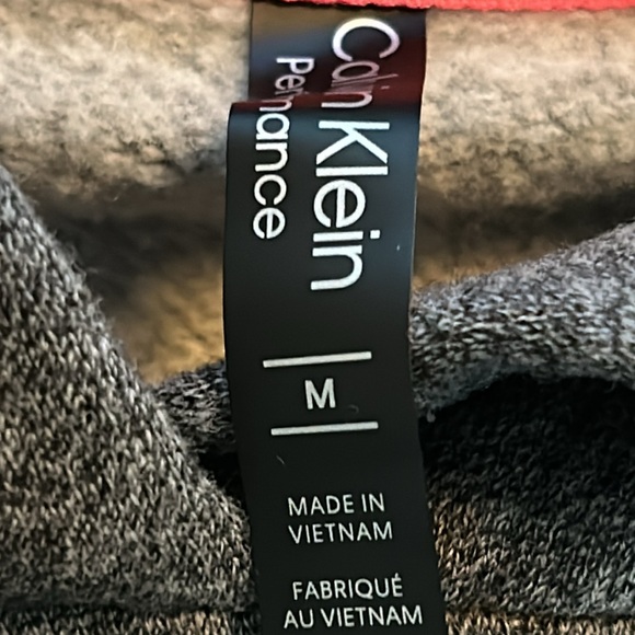 Calvin Klein Performance tennis gray hoodie with fleece lining, Medium - Picture 4 of 5